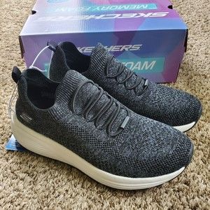 Skechers Sparrow 2.0 Womens Memory Foam Stretch Fit Slip On Shoes Size 9 Black